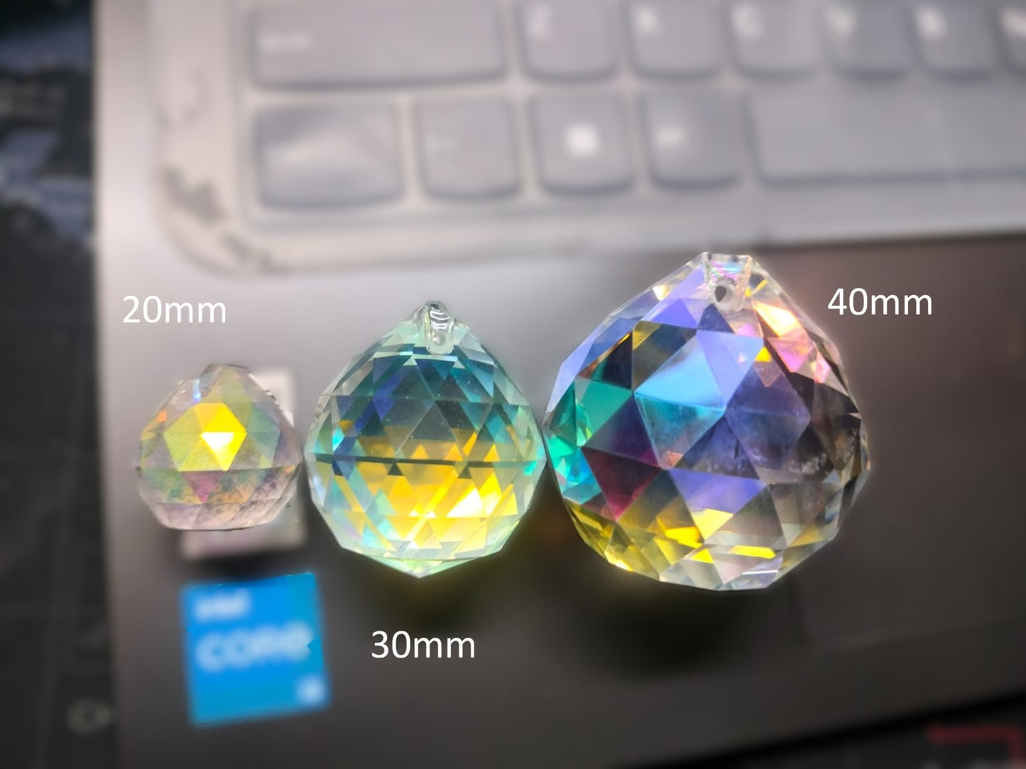 Ball Crystal Drop AB coated 40 mm