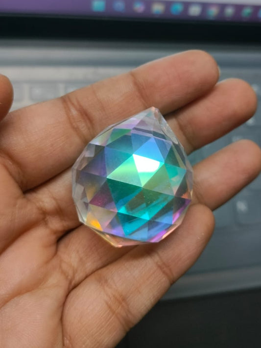 Ball Crystal Drop AB coated 30 mm