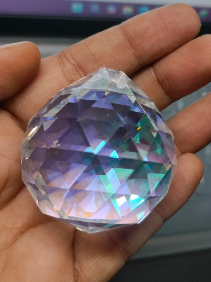 Ball Crystal Drop AB coated 40 mm