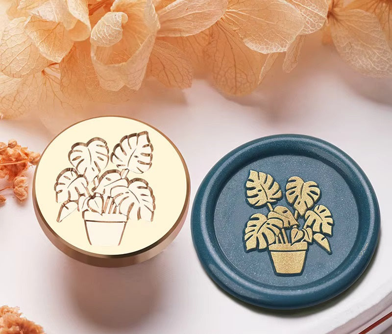 Monstera Wax Seal Stamp - 25x25 mm