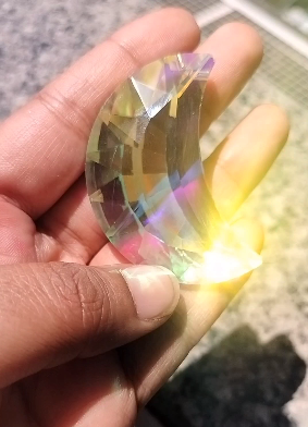 Moon Glass Crystal AB coated 52 mm