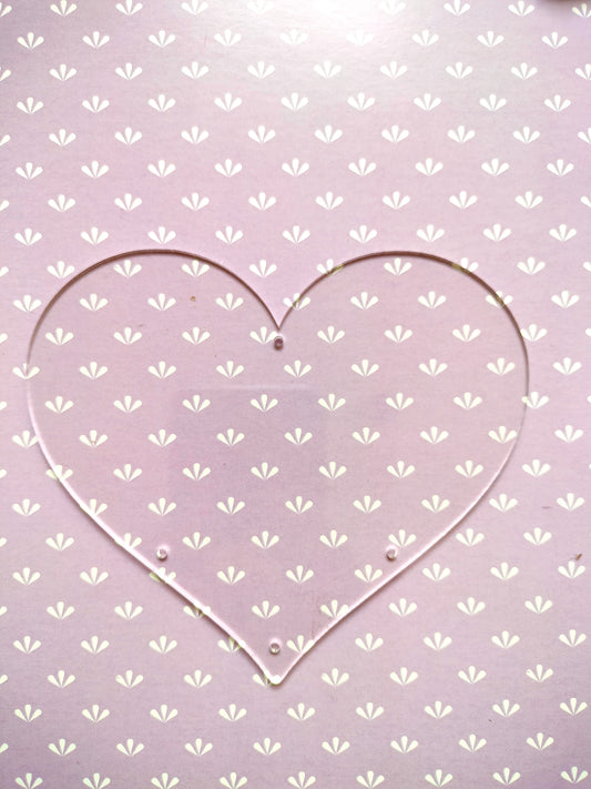 Heart  | Blank Cutout Acrylic Frame Base | 5 inches
