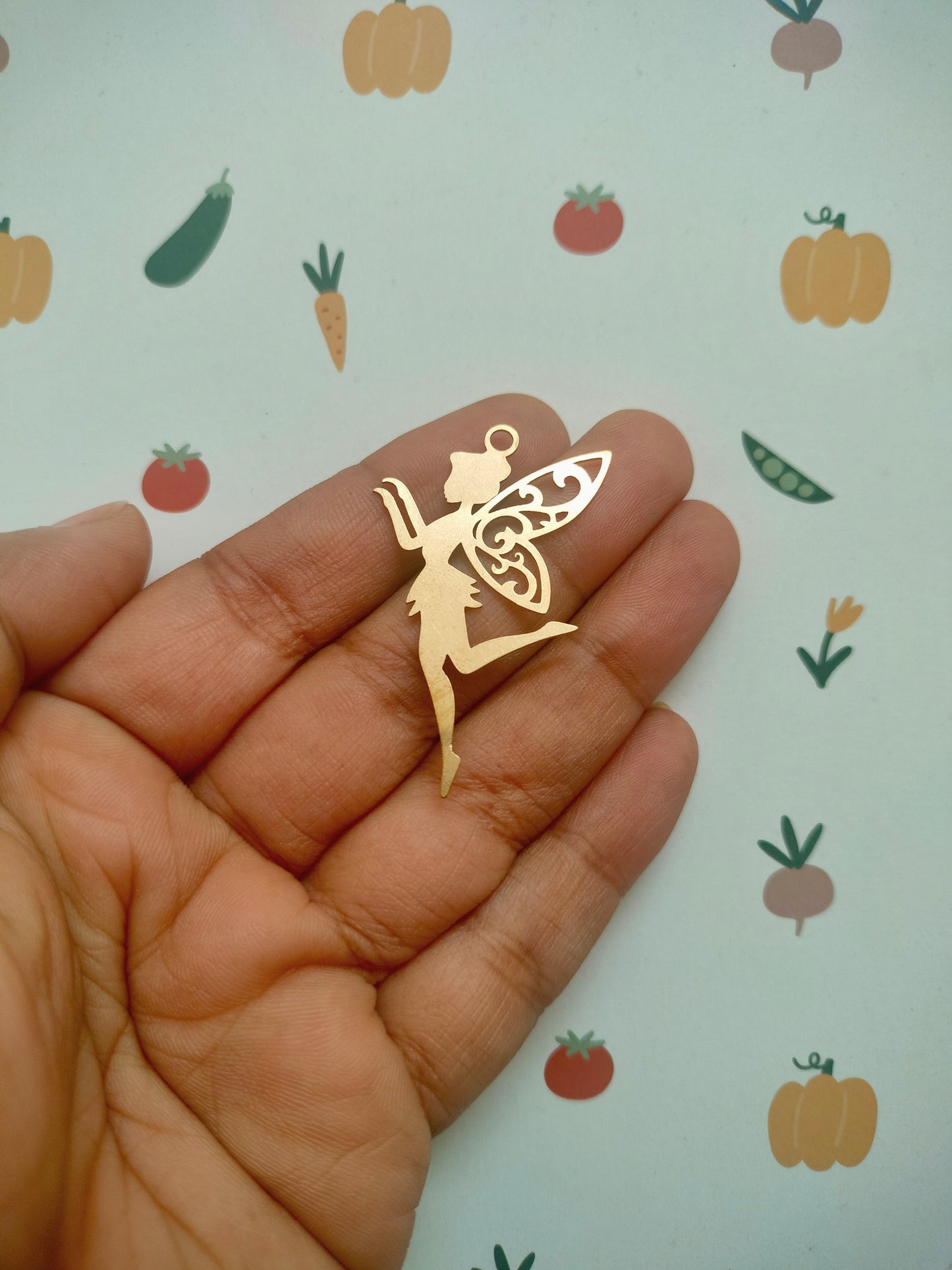 Fairy Filigree Brass charm | Fairy Godmother Necklace Pendant,  Elf Magic Charm