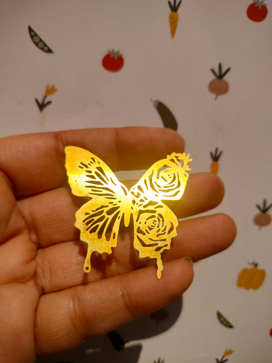 Butterfly Lasercut Charms,  Flower Butterfly Rose Insect Pendant