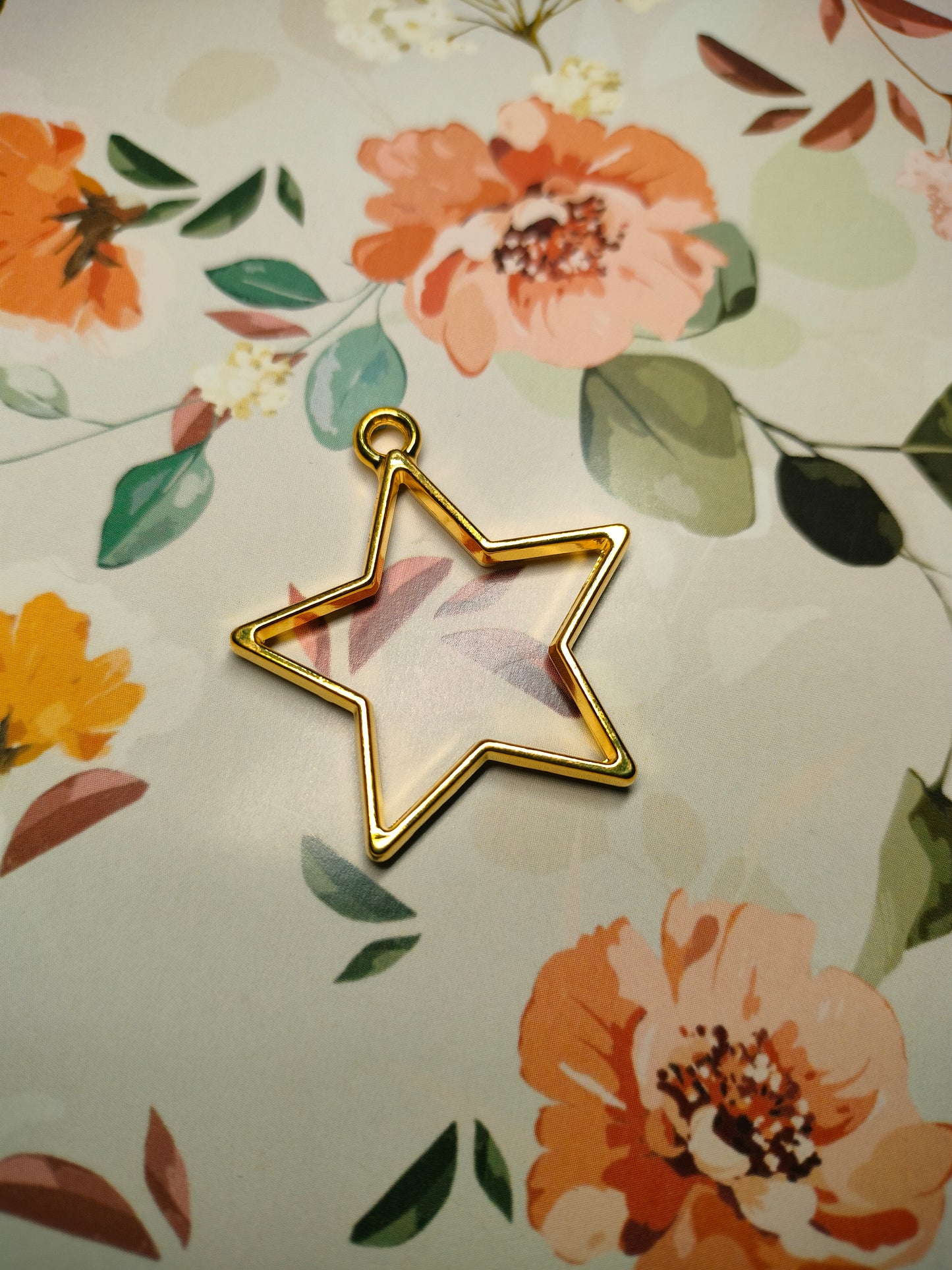 Star Bezel Gold |Pendant Charm| Resin Alloy Jewelry Making