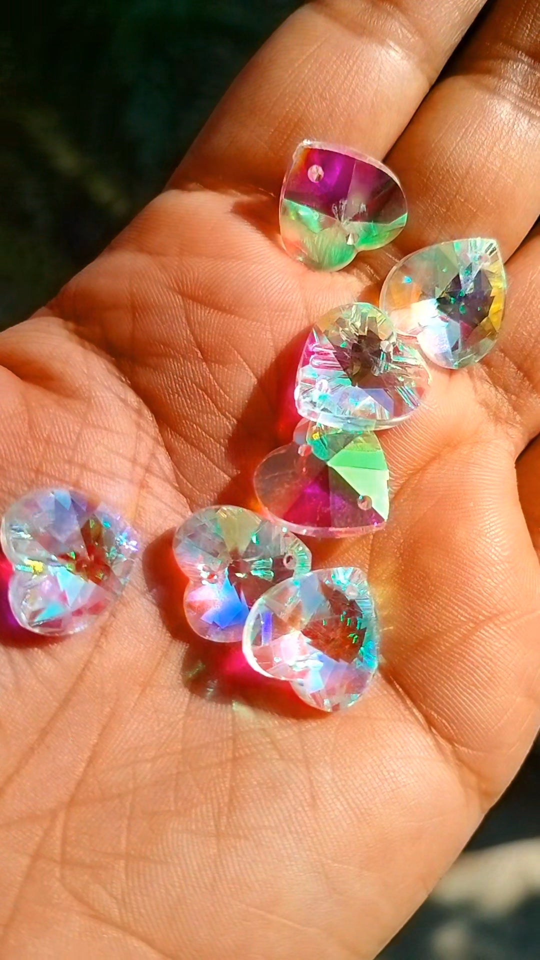 Heart connector AB Crystals 14 mm