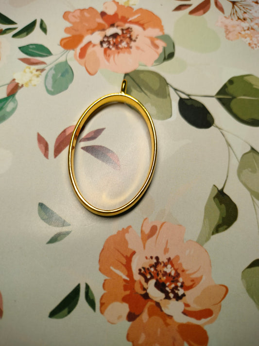 Round Bezel Gold |Pendant Charm| Resin Alloy Jewelry Making