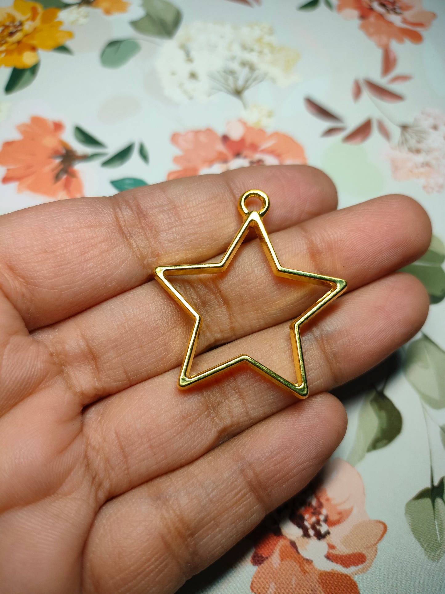 Star Bezel Gold |Pendant Charm| Resin Alloy Jewelry Making