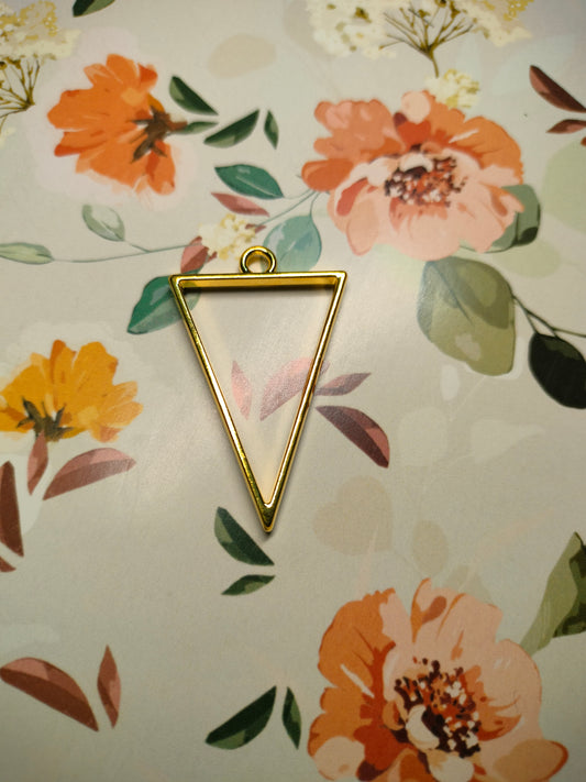 Triangle Bezel Gold |Pendant Charm| Resin Alloy Jewelry Making