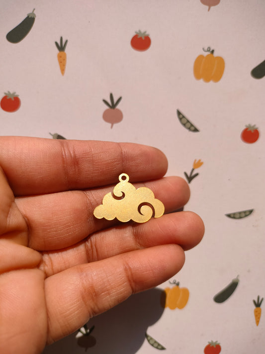Cloud Earring Charm, Cloud Pendant, Wind Cloud Charm,  Cloud Necklace