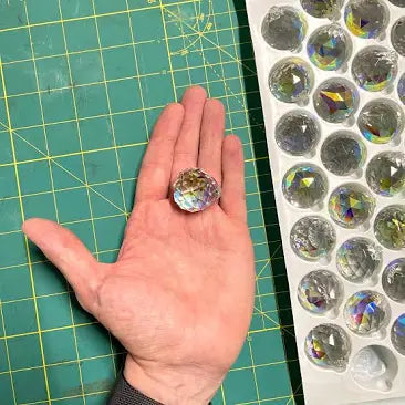 Ball Crystal Drop AB coated 40 mm